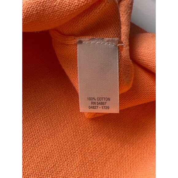 C.J. Banks Womens Open Cardigan Sweater With Ribbed Detail Orange Size X Cotton - Picture 4 of 5